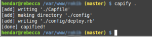 init project dengan Capify
