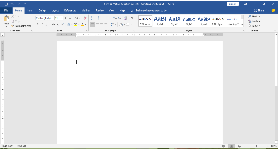 cara membuat grafik di word